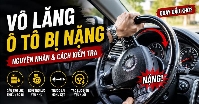vì sao vô lăng ô tô bị nặng